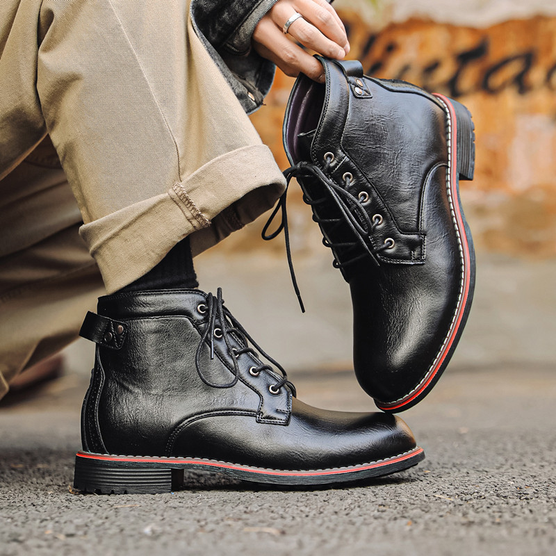 Luxury Retro High Men's Leathe - Crossfit Male recension och pris