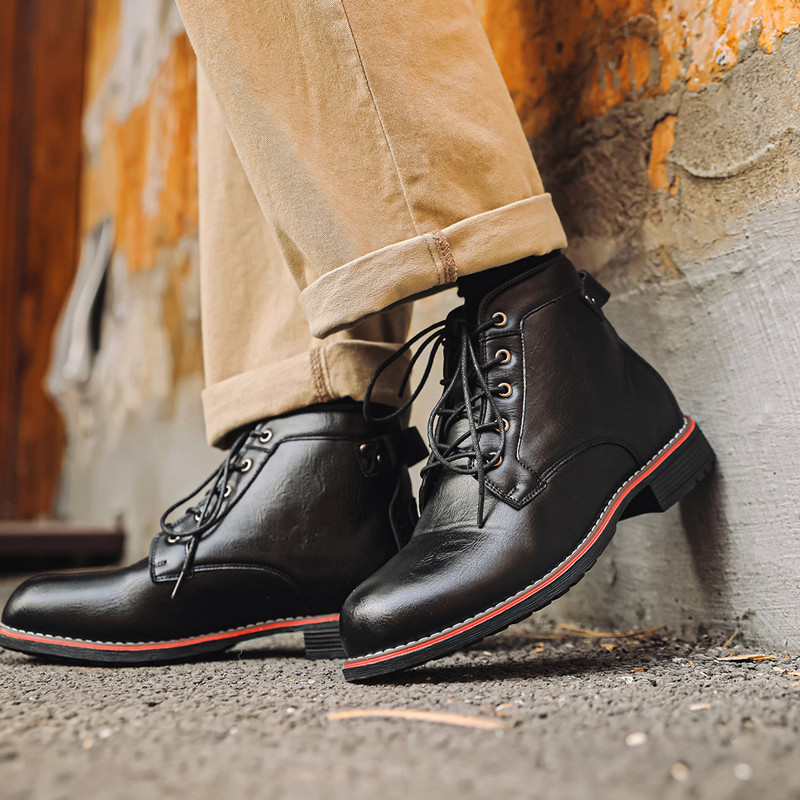 Luxury Retro High Men's Leathe - Crossfit Male recension och pris