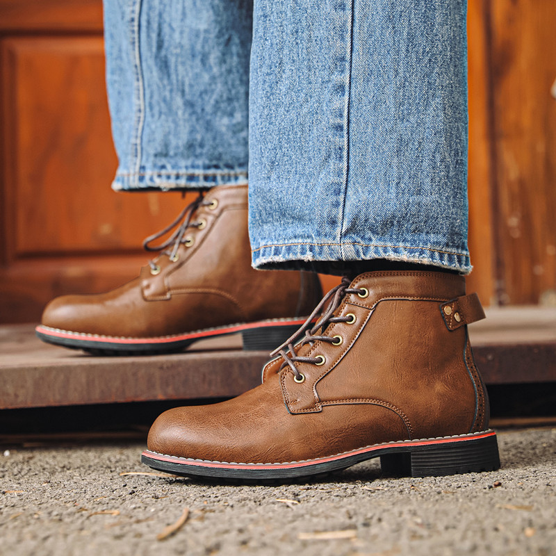 Luxury Retro High Men's Leathe - Crossfit Male recension och pris